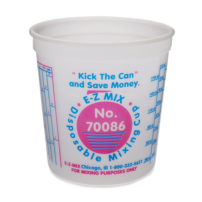 Disposable Quart Mixing Cups and Lids - 25 Packs - Types:Mixing Containers